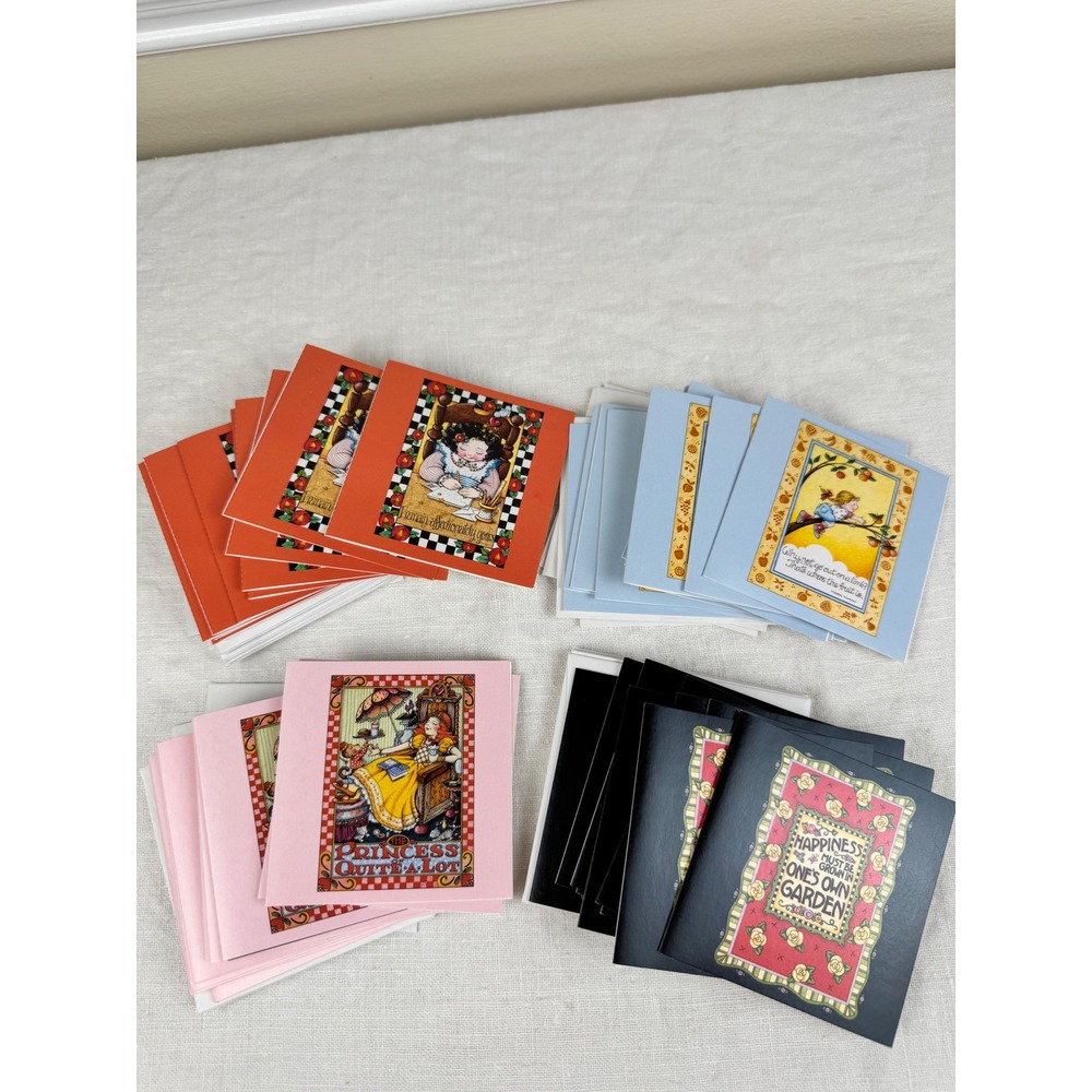 Mary Engelbreit 46 Mini Note Cards Envelopes Set 2005 Colorbok Blank Whimsical